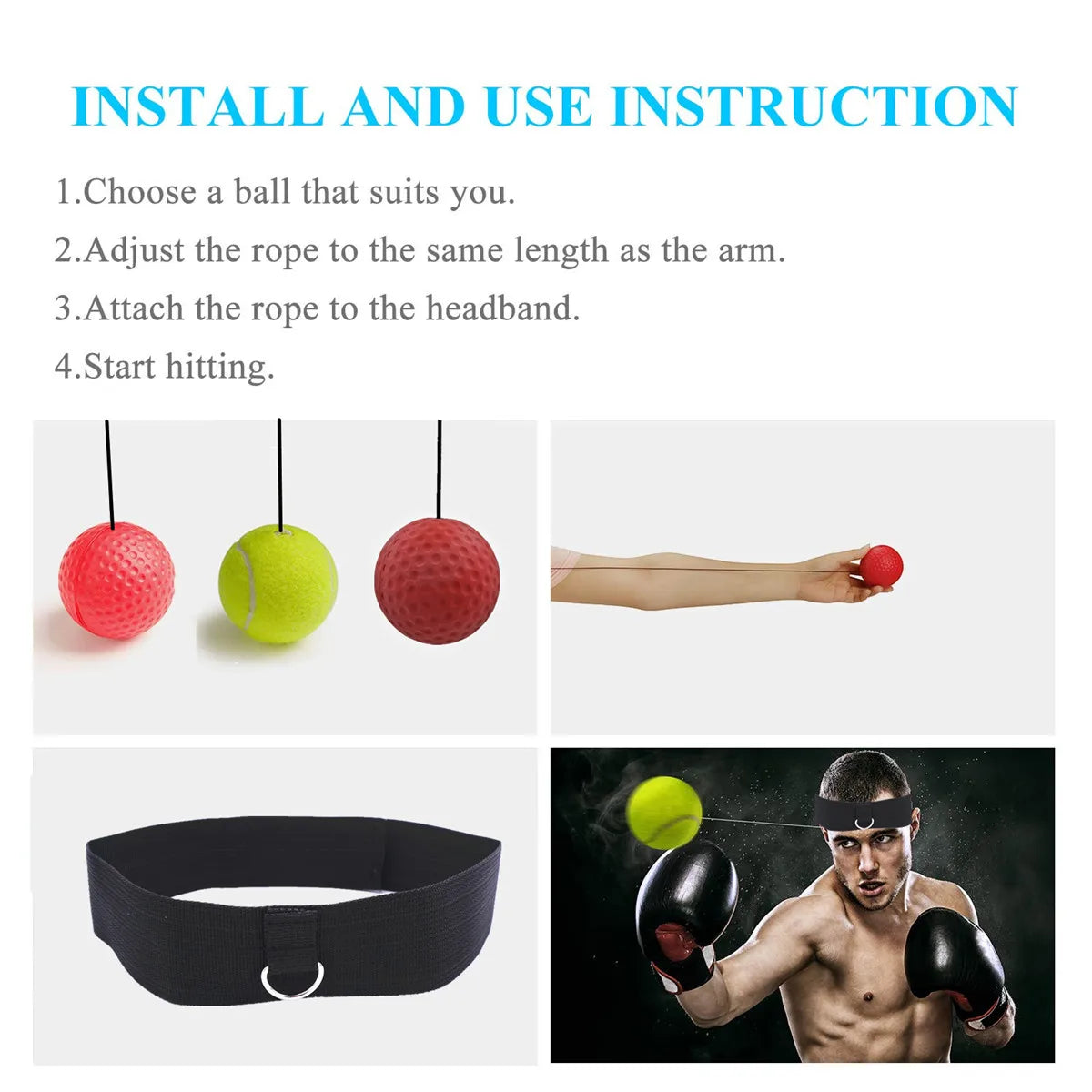 Boxing Reflex Ball Set for Speed & Coordination