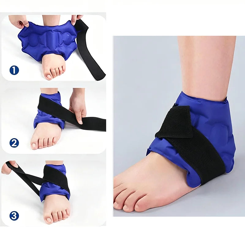 Reusable Kness Ankle Ice Pack Wrap Braces Hot Cold Compress Gel Packs for Wrist Elbow Foot Supports Care Tools