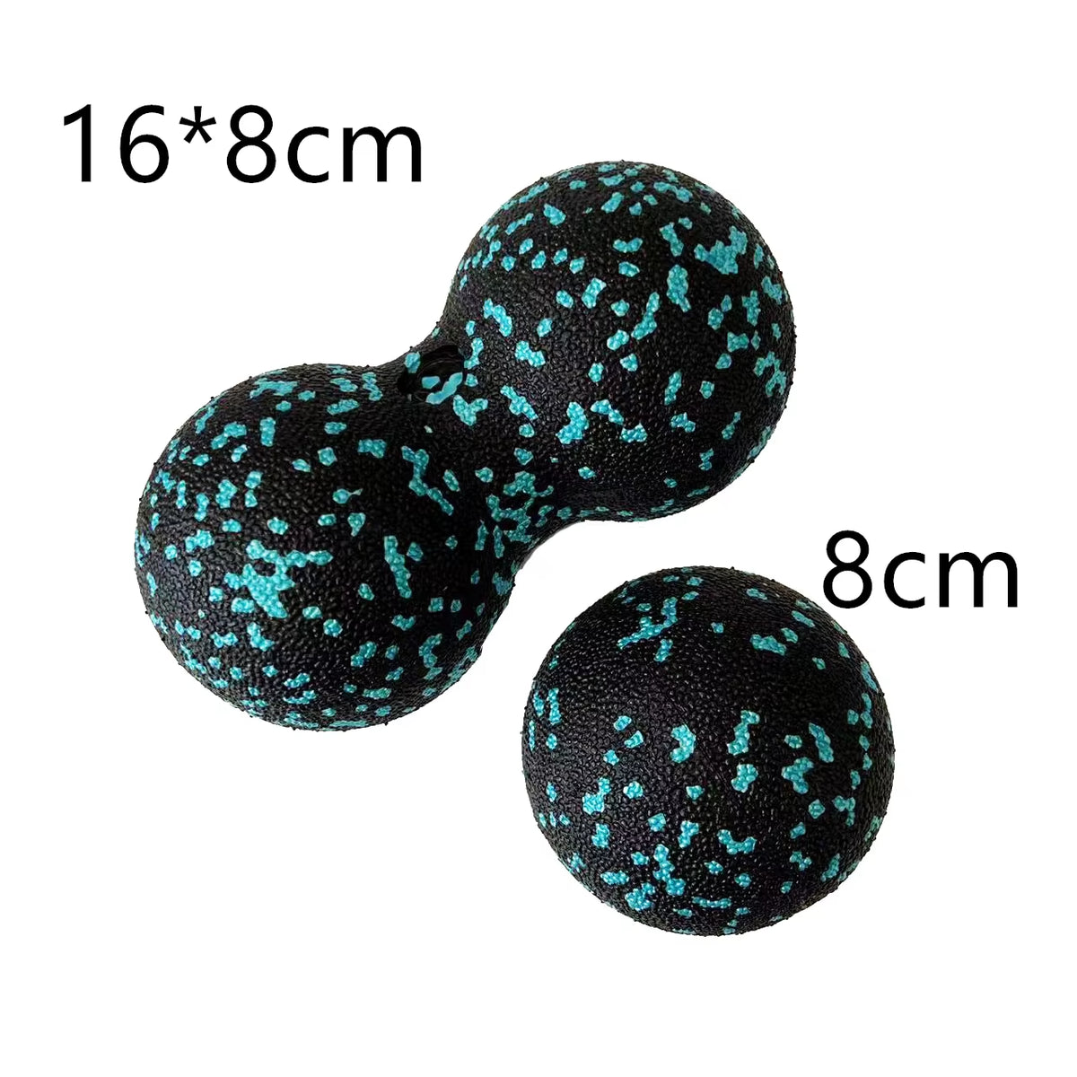 Peanut Fitness Massage Ball Set Yoga Roller Double Lacrosse Mobility Ball for Myofascial Physical Therapy Deep Tissue Massage