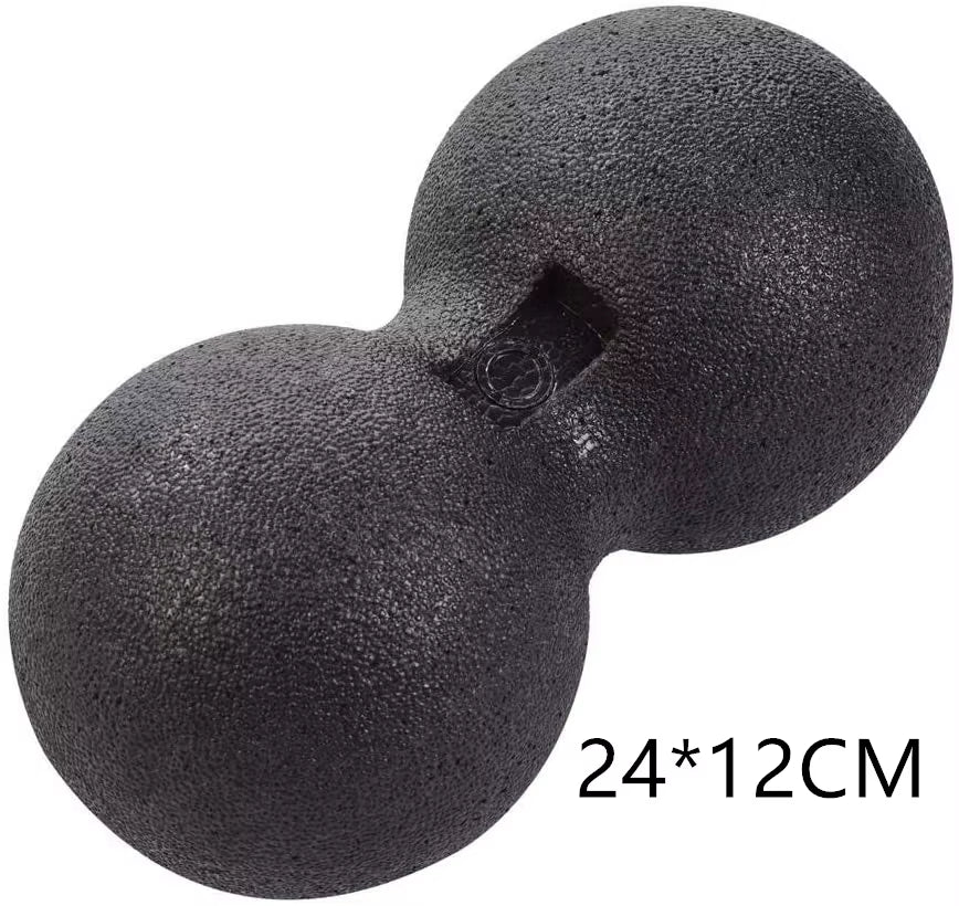 Peanut Fitness Massage Ball Set Yoga Roller Double Lacrosse Mobility Ball for Myofascial Physical Therapy Deep Tissue Massage