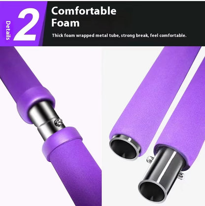 Pilates Stick with Resistance Bands for Home Workouts