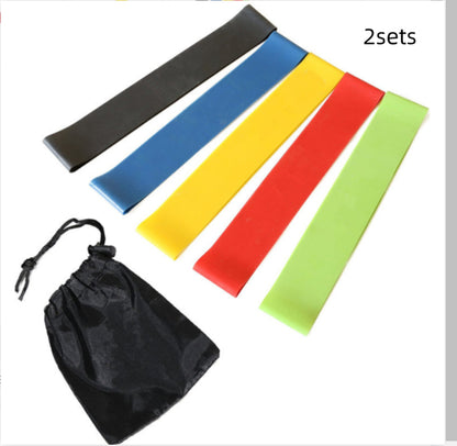 5 Level Resistance Rubber Bands Yoga Training Elastic Bands