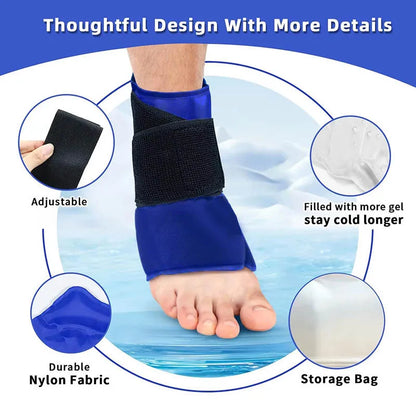 Reusable Kness Ankle Ice Pack Wrap Braces Hot Cold Compress Gel Packs for Wrist Elbow Foot Supports Care Tools