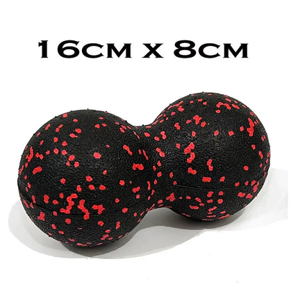 Peanut Fitness Massage Ball Set Yoga Roller Double Lacrosse Mobility Ball for Myofascial Physical Therapy Deep Tissue Massage