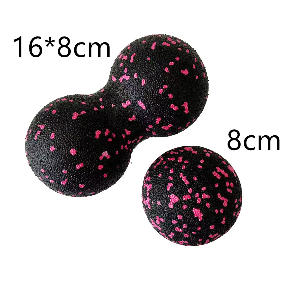 Peanut Fitness Massage Ball Set Yoga Roller Double Lacrosse Mobility Ball for Myofascial Physical Therapy Deep Tissue Massage