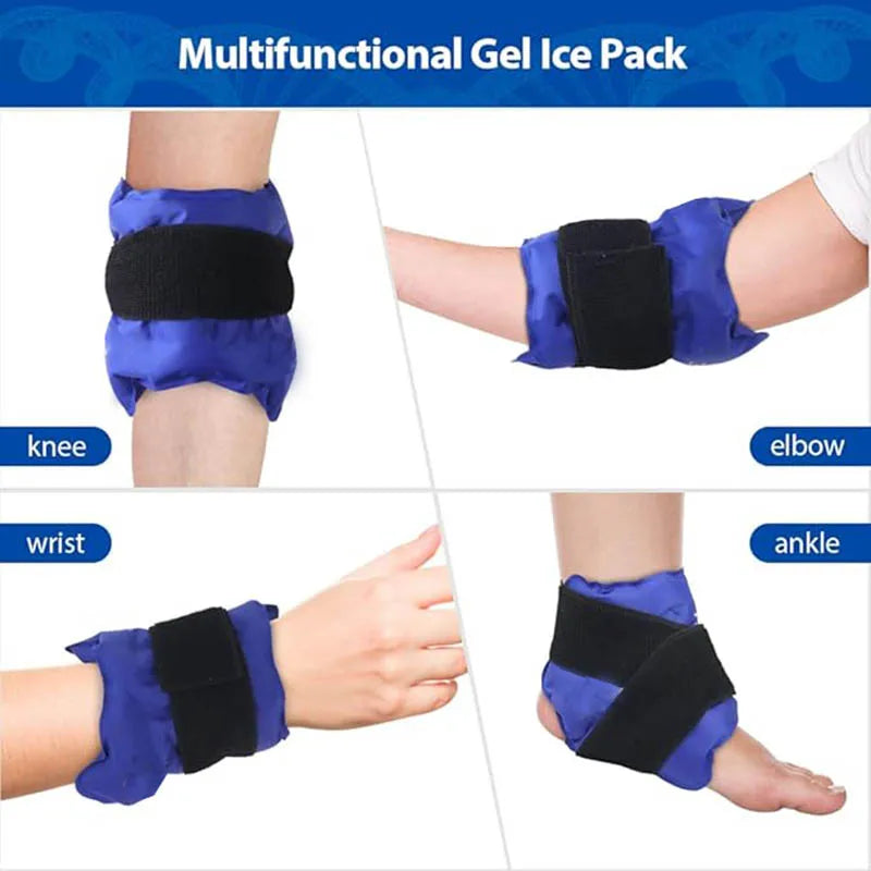 Reusable Kness Ankle Ice Pack Wrap Braces Hot Cold Compress Gel Packs for Wrist Elbow Foot Supports Care Tools