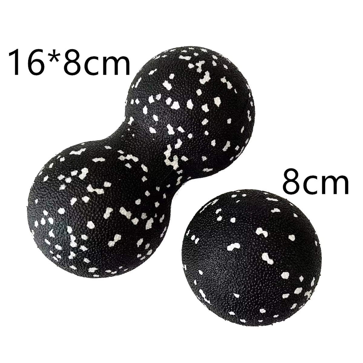 Peanut Fitness Massage Ball Set Yoga Roller Double Lacrosse Mobility Ball for Myofascial Physical Therapy Deep Tissue Massage