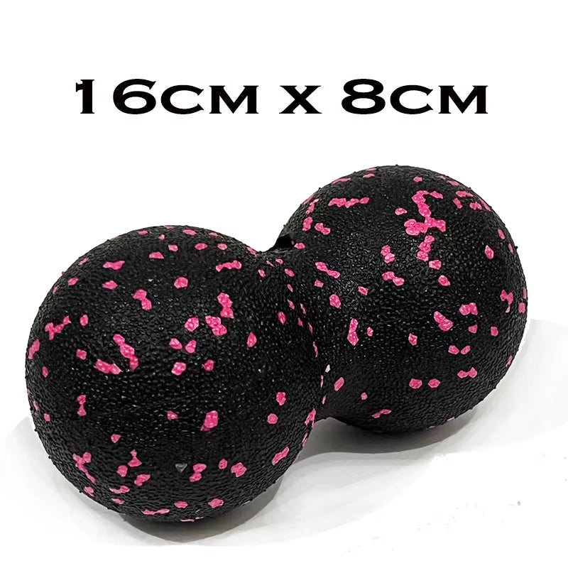 Peanut Fitness Massage Ball Set Yoga Roller Double Lacrosse Mobility Ball for Myofascial Physical Therapy Deep Tissue Massage
