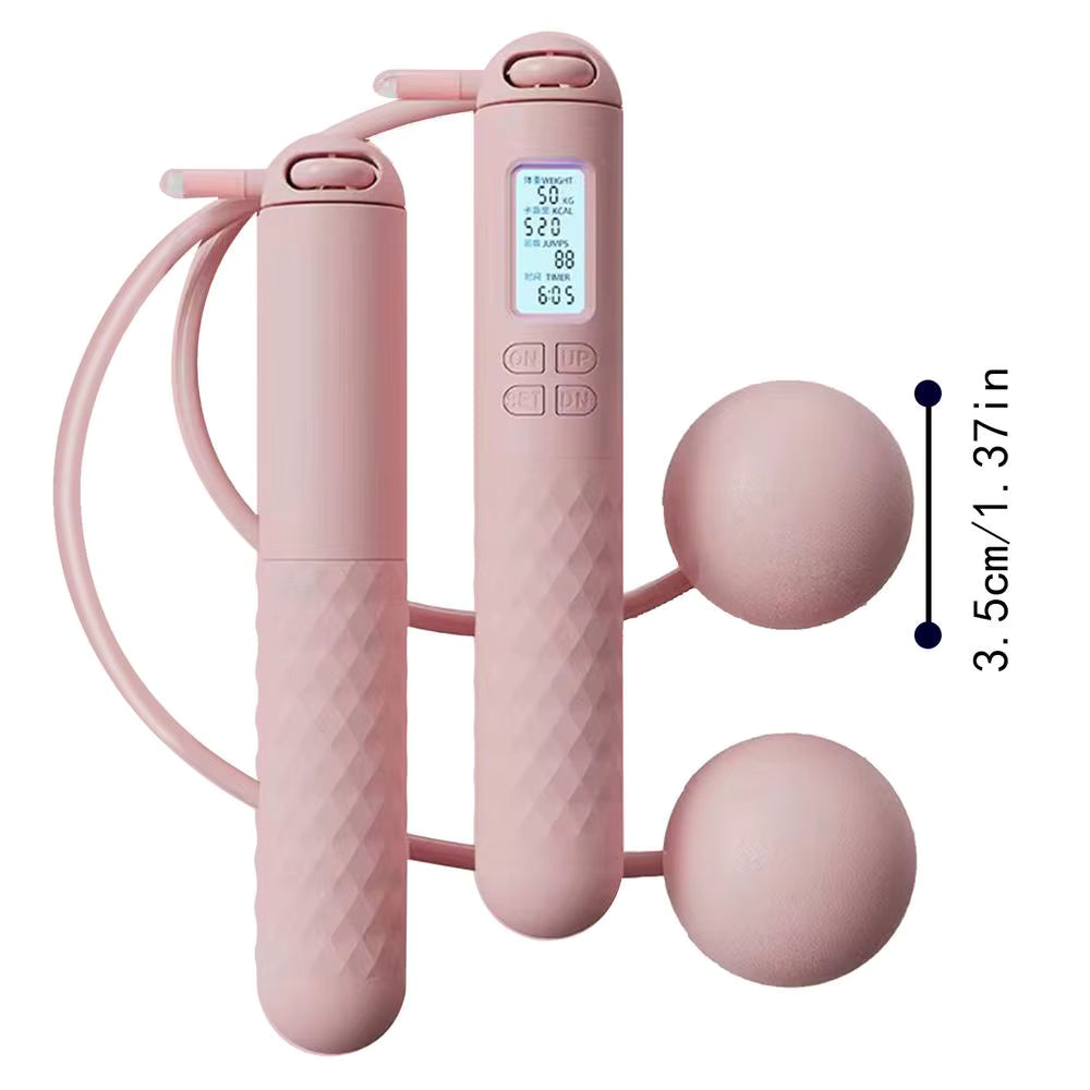 Counting Jump Rope Ball TPU Skipping Rope Exercise Adjustable Cordless Jump Rope Fitness Gym Training Home Sport Equipment