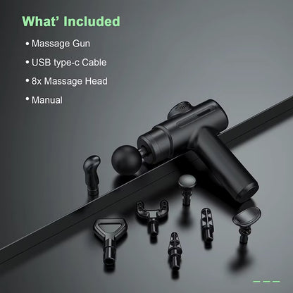 Deep Tissue Massage Gun – 8 Massage Heads