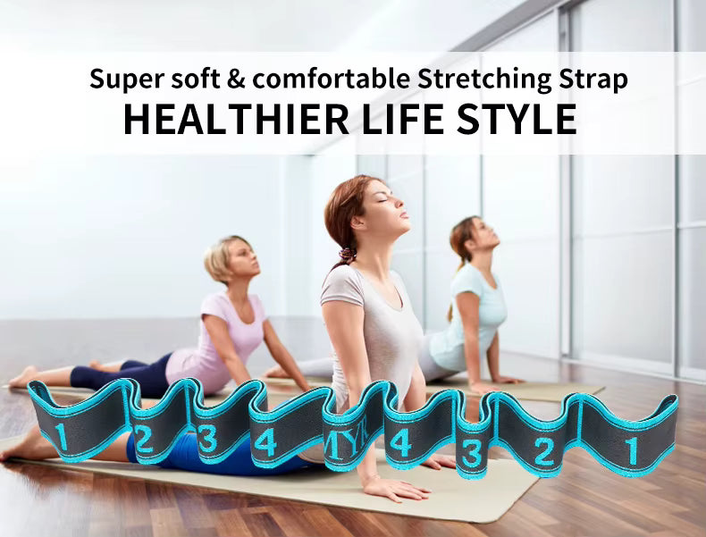 Yoga Stretching Strap with Loops